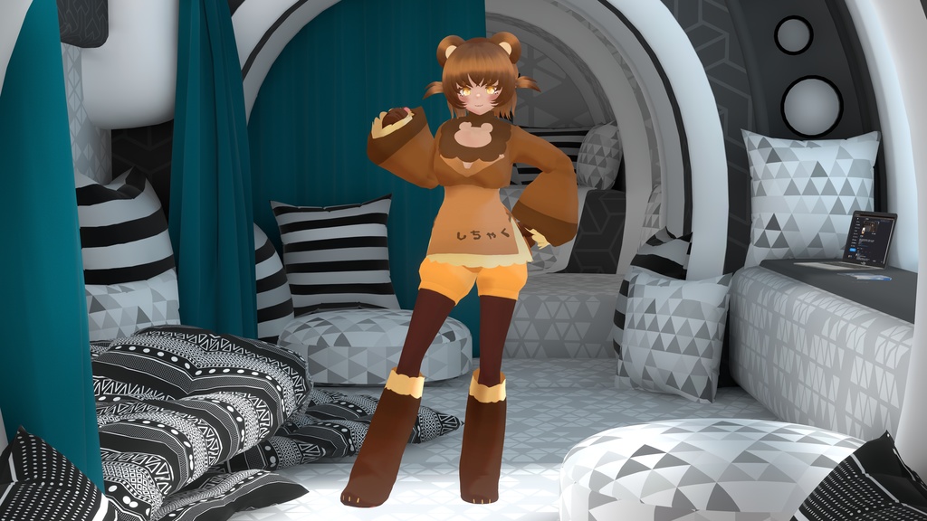 【オリジナル3Dモデル】ハニクマ #ぴちかーとの