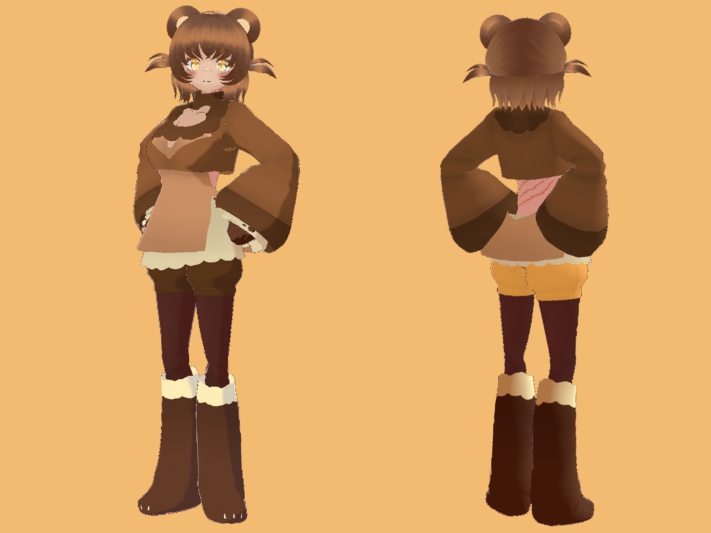 【オリジナル3Dモデル】ハニクマ #ぴちかーとの