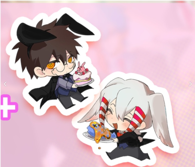 【アクスタ&ステッカーセット】ホワイト