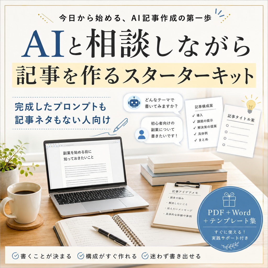 AIと相談しながら記事を作るスターターキット