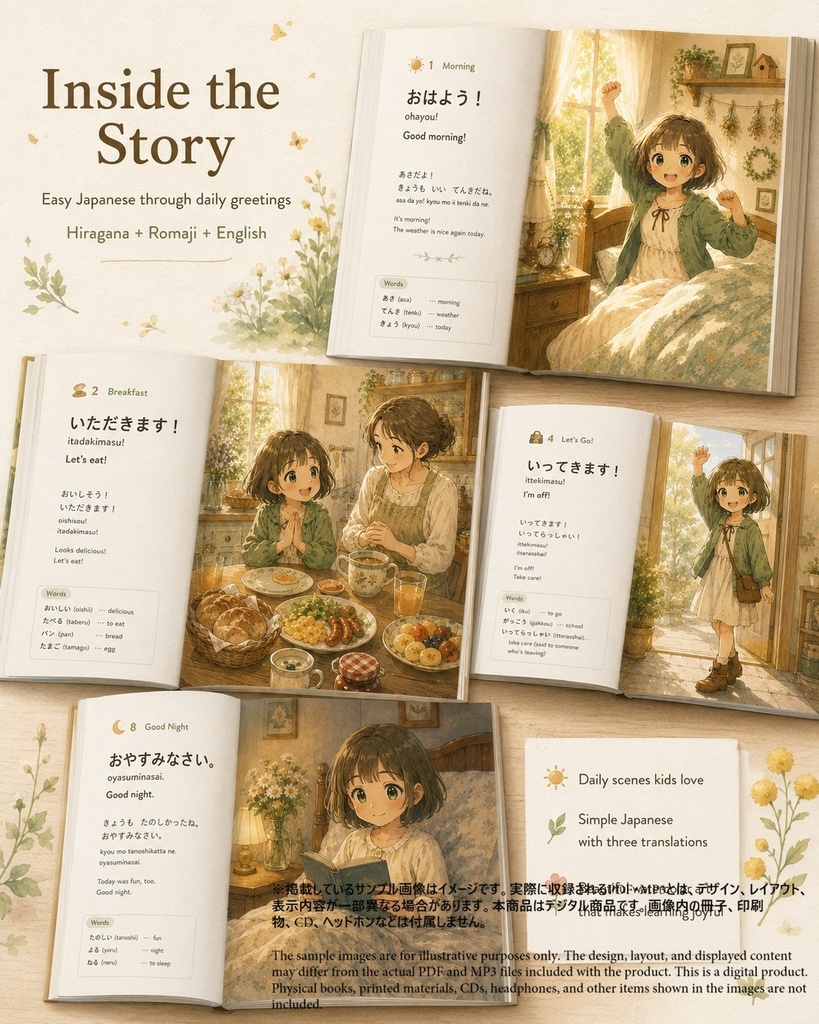 From Good Morning to Good Night — Japanese-English Bilingual Learning Picture Book 『おはようから おやすみまで』バイリンガル教材絵本