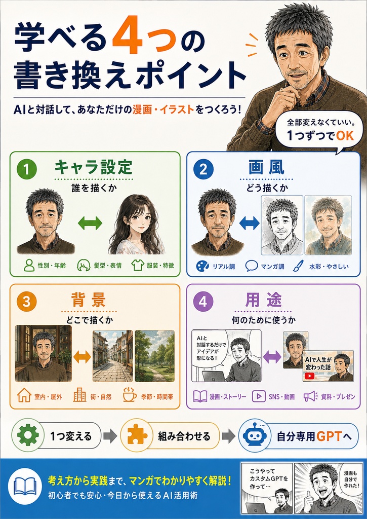 AIと対話していたら、カスタムGPTと漫画ができていた|AI漫画メイキング講座・5種のカスタムGPT制作
