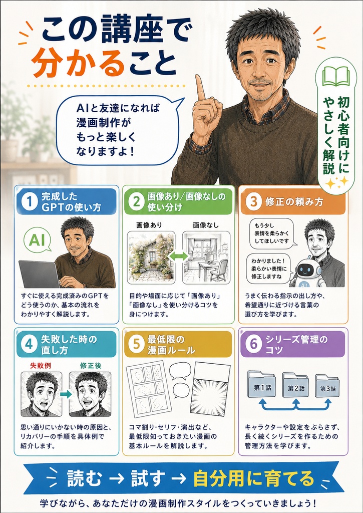 AIと対話していたら、カスタムGPTと漫画ができていた|AI漫画メイキング講座・5種のカスタムGPT制作