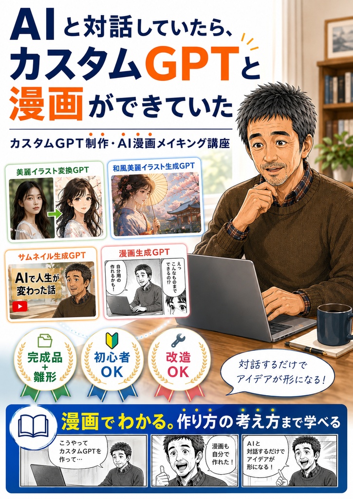 AIと対話していたら、カスタムGPTと漫画ができていた|AI漫画メイキング講座・5種のカスタムGPT制作