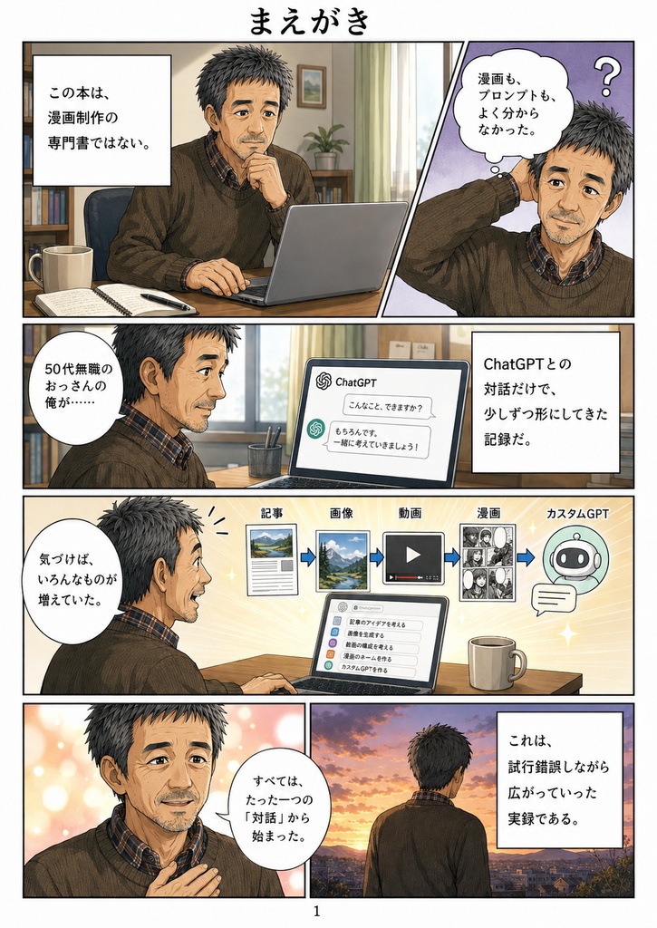 AIと対話していたら、カスタムGPTと漫画ができていた|AI漫画メイキング講座・5種のカスタムGPT制作