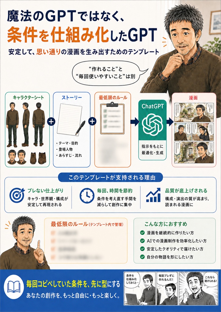 AIと対話していたら、カスタムGPTと漫画ができていた|AI漫画メイキング講座・5種のカスタムGPT制作