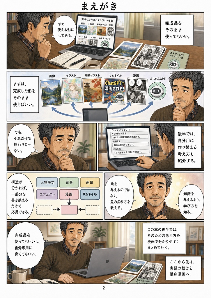 AIと対話していたら、カスタムGPTと漫画ができていた|AI漫画メイキング講座・5種のカスタムGPT制作
