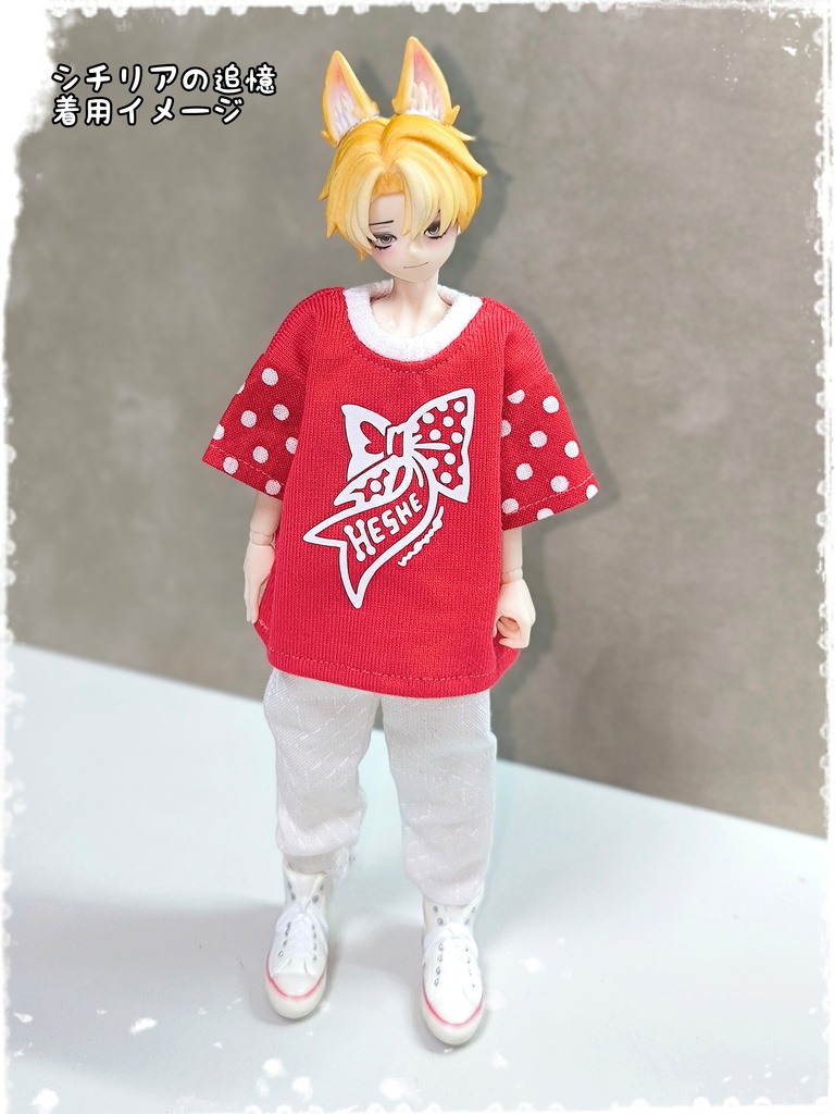 【ボニバニ6】POLKA DOT RIBBON(short sleeve)