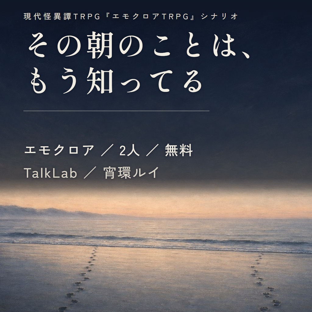 【エモクロアシナリオ】その朝のことは、もう知ってる｜2人用・戦闘なし・3〜4時間