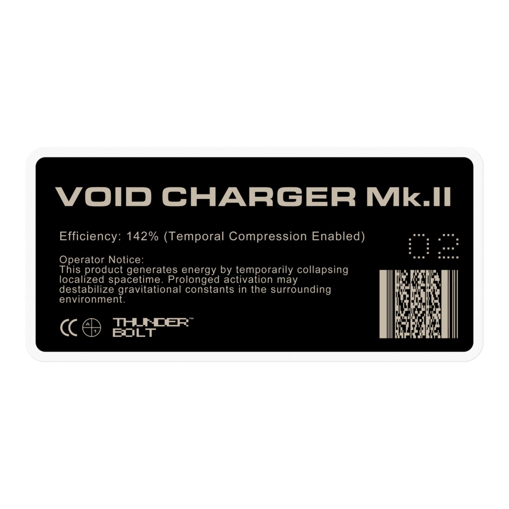 VOID CHARGER Mk.II ラベルステッカー