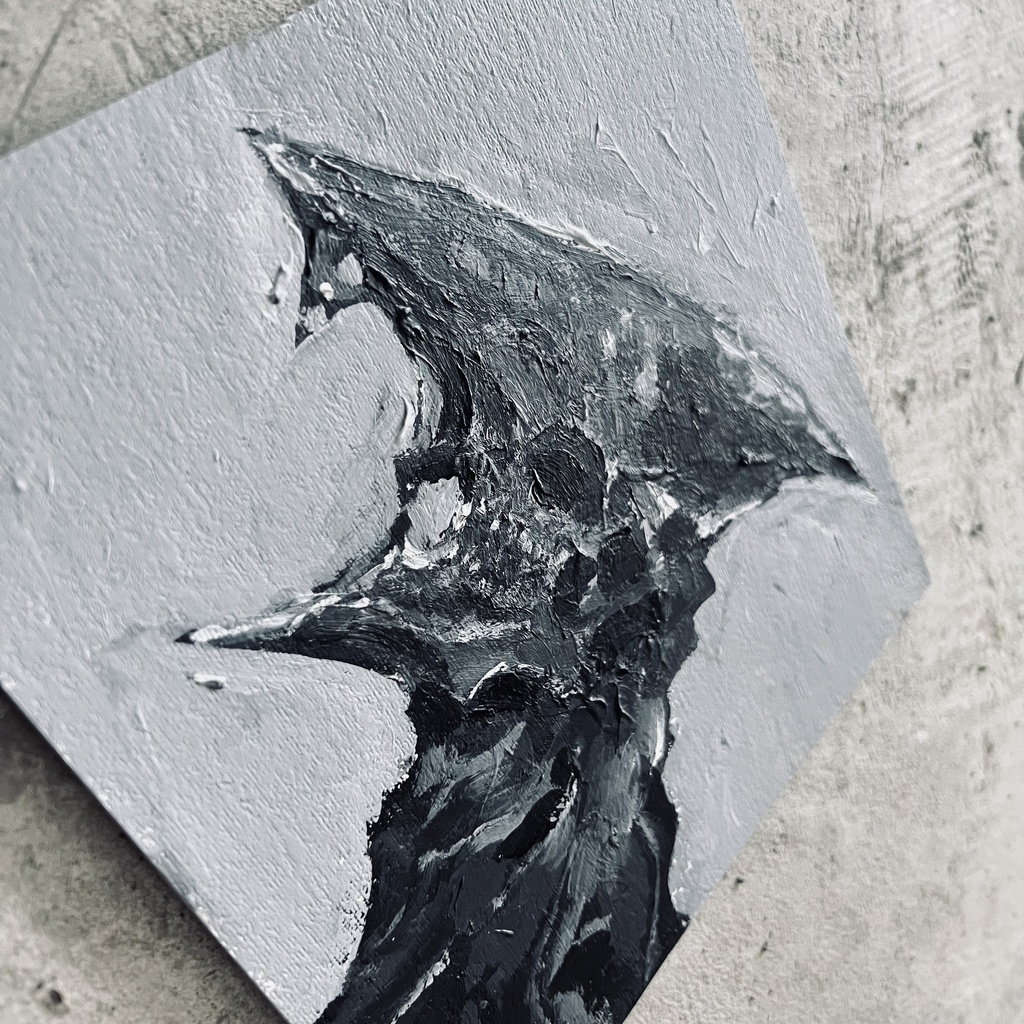 月の髑髏(アナログ作品)