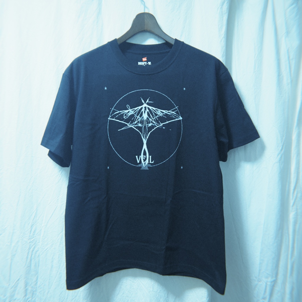 VEIL SILK SCREEN PRINT T SHIRTS L