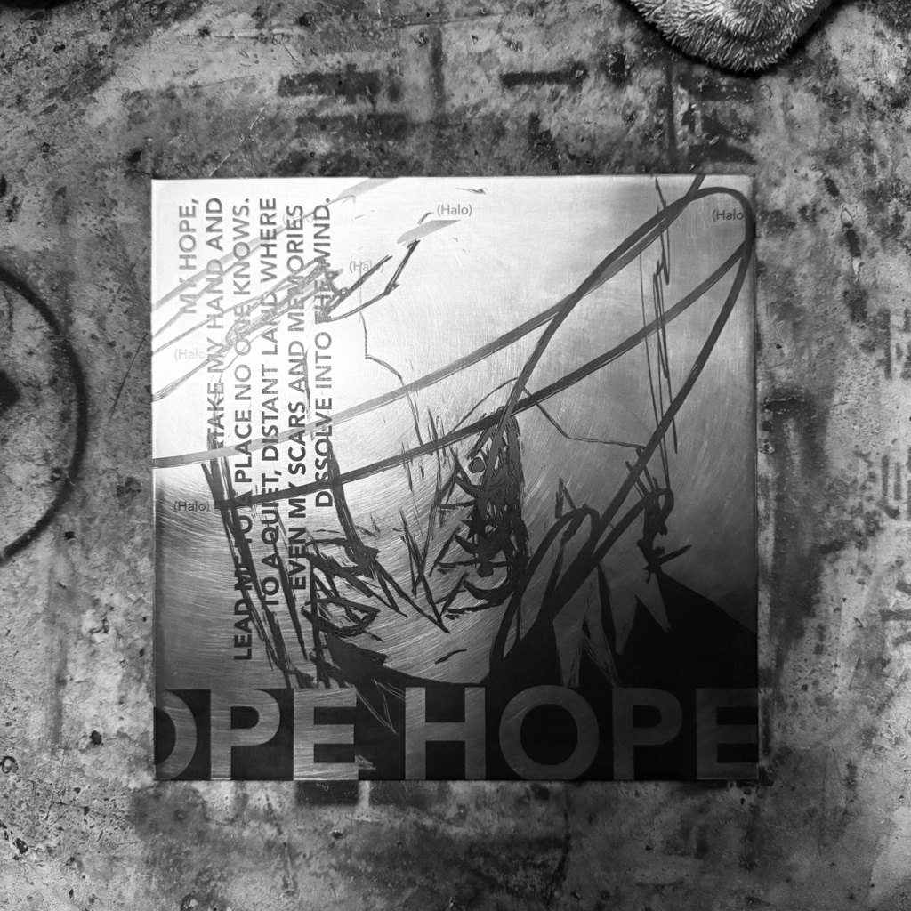「HOPE」METAL ART PLATE (STAINLESS MODEL)