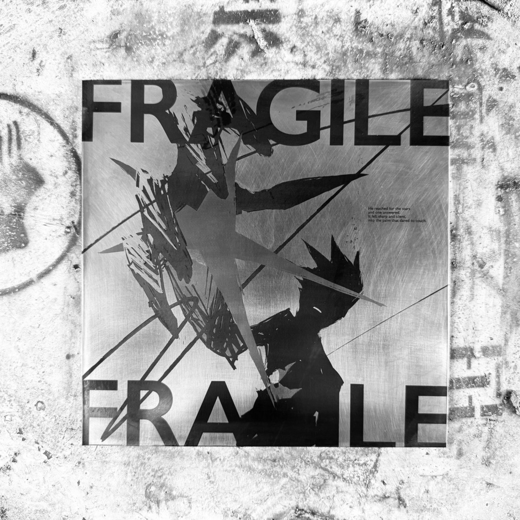 「FRAGILE」METAL ART PLATE (STAINLESS MODEL)