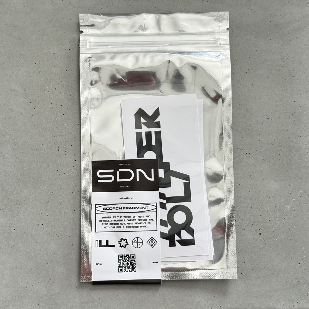 THUNDER BOLT STICKER x2