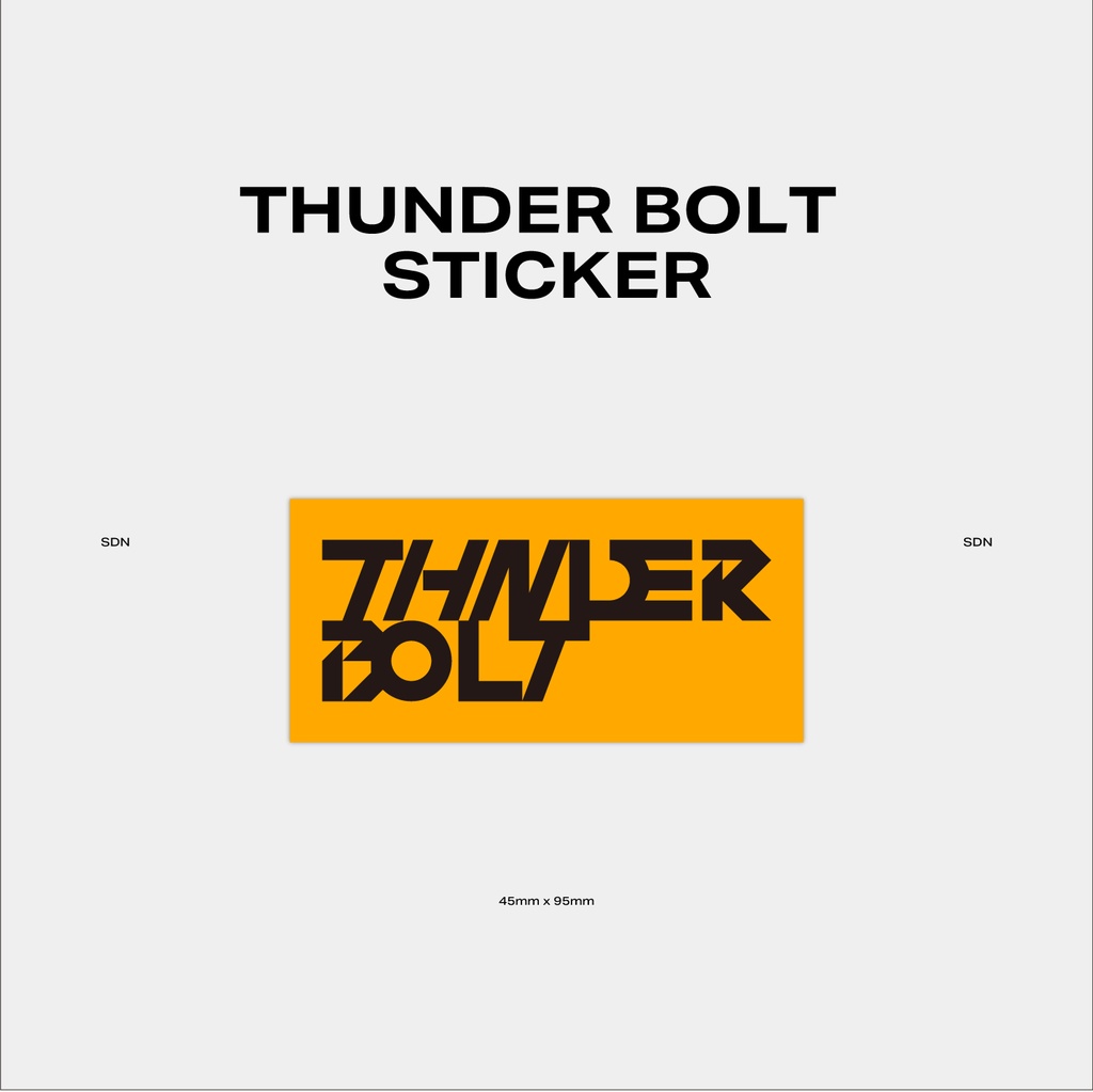 THUNDER BOLT STICKER x2