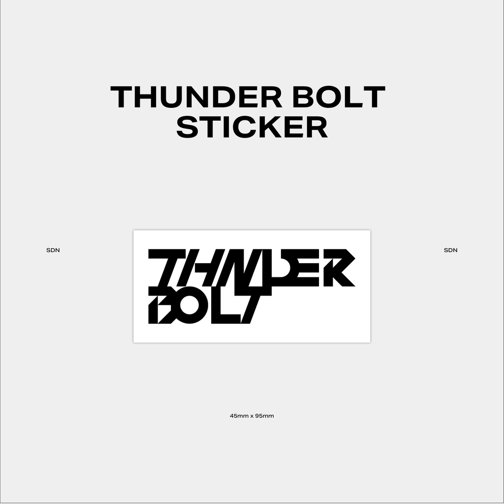THUNDER BOLT STICKER x2