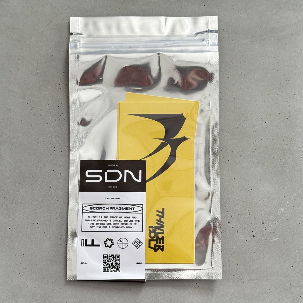 THUNDER BOLT LOGO STICKER x2