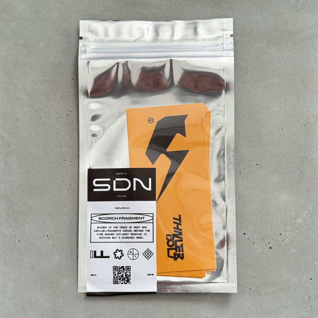 THUNDER BOLT LOGO STICKER x2