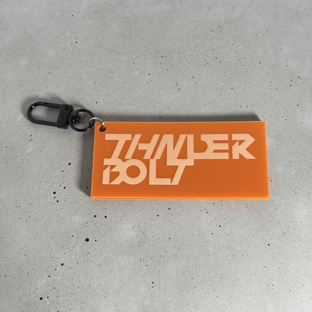 THUNDER BOLT ACRYLIC KEY CHARM YELLOW