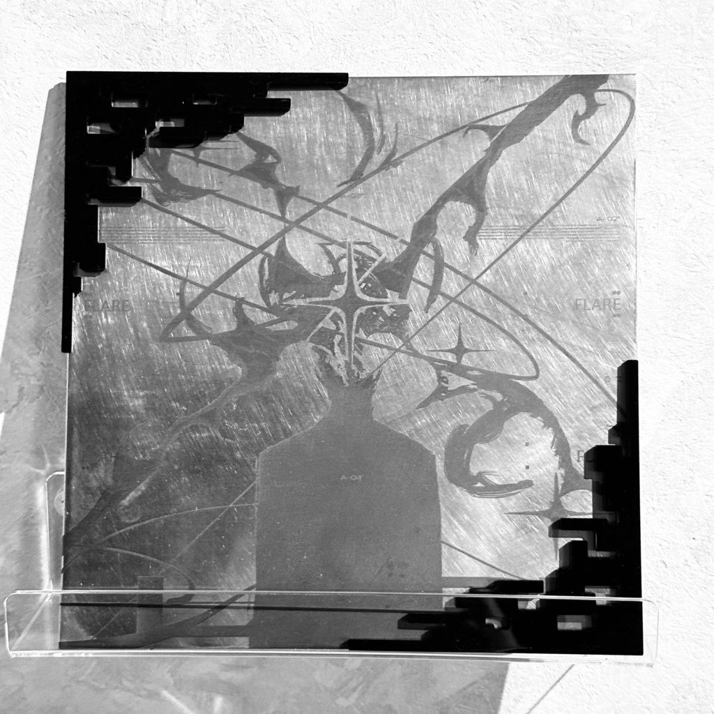 「FLARE」METAL ART PLATE (SUS430 STAINLESS MODEL)+FRAME