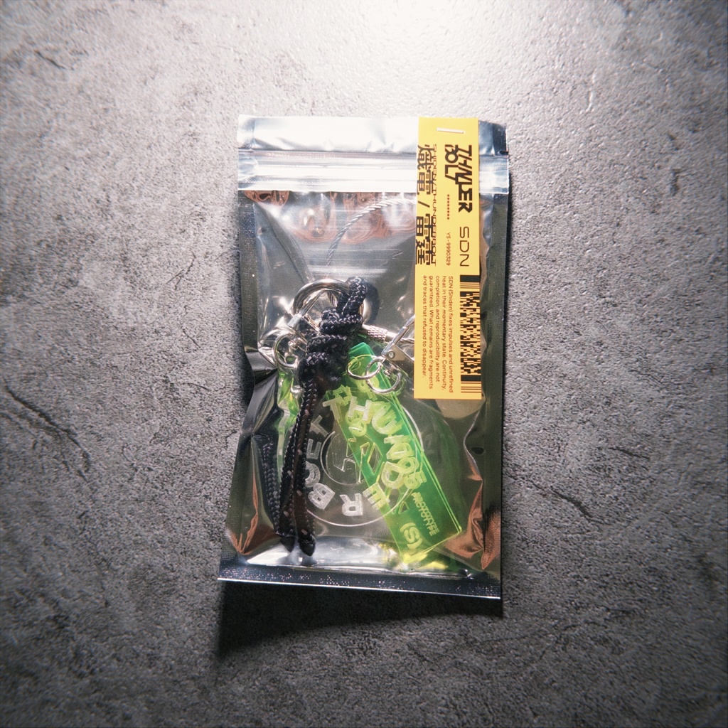 THUNDERBOLT ACRYLIC KEY CHAIN SET (NEON YELLOW)