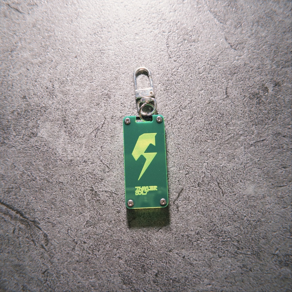 THUNDERBOLT V2 SYMBOL 2LAYER ACLYLIC KEY CHAIN (NEON YELLOW)