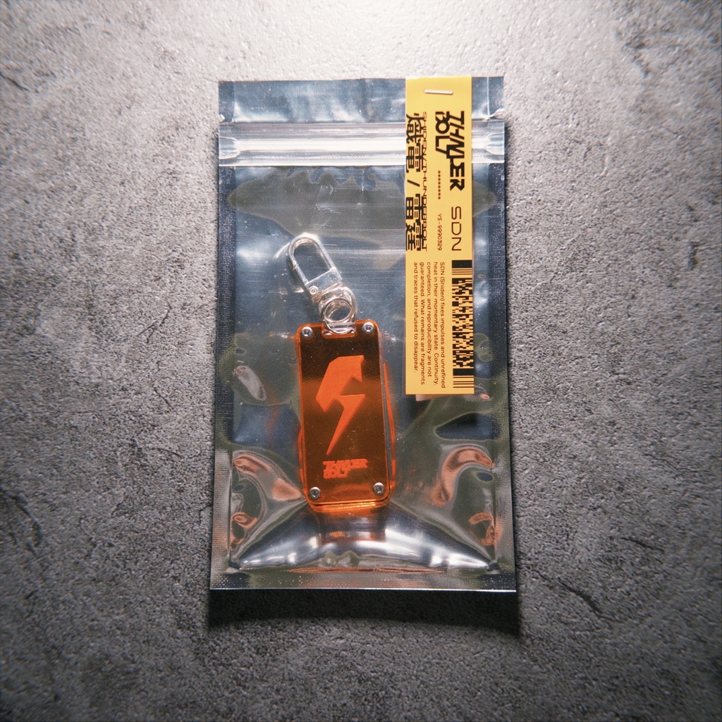 THUNDERBOLT V2 SYMBOL 2LAYER ACLYLIC KEY CHAIN (MILLER ORANGE)