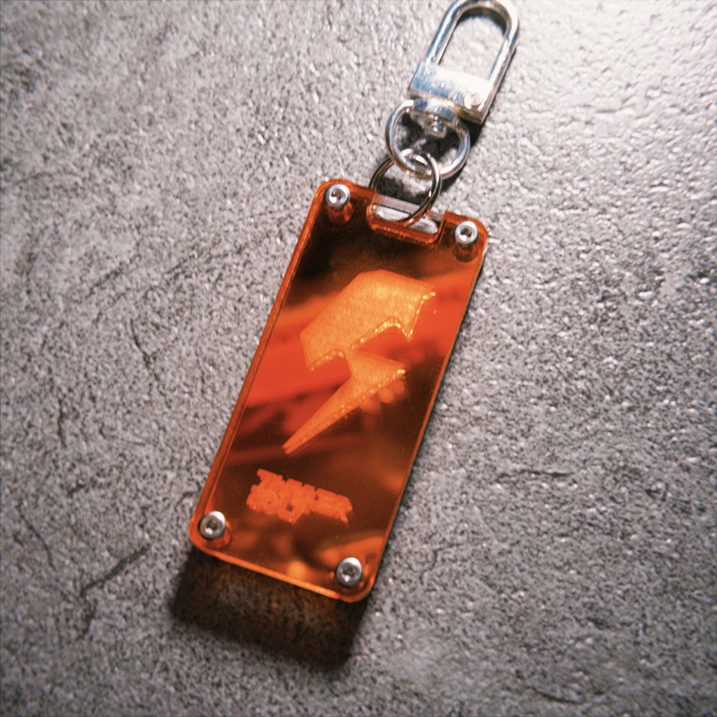 THUNDERBOLT V2 SYMBOL 2LAYER ACLYLIC KEY CHAIN (MILLER ORANGE)