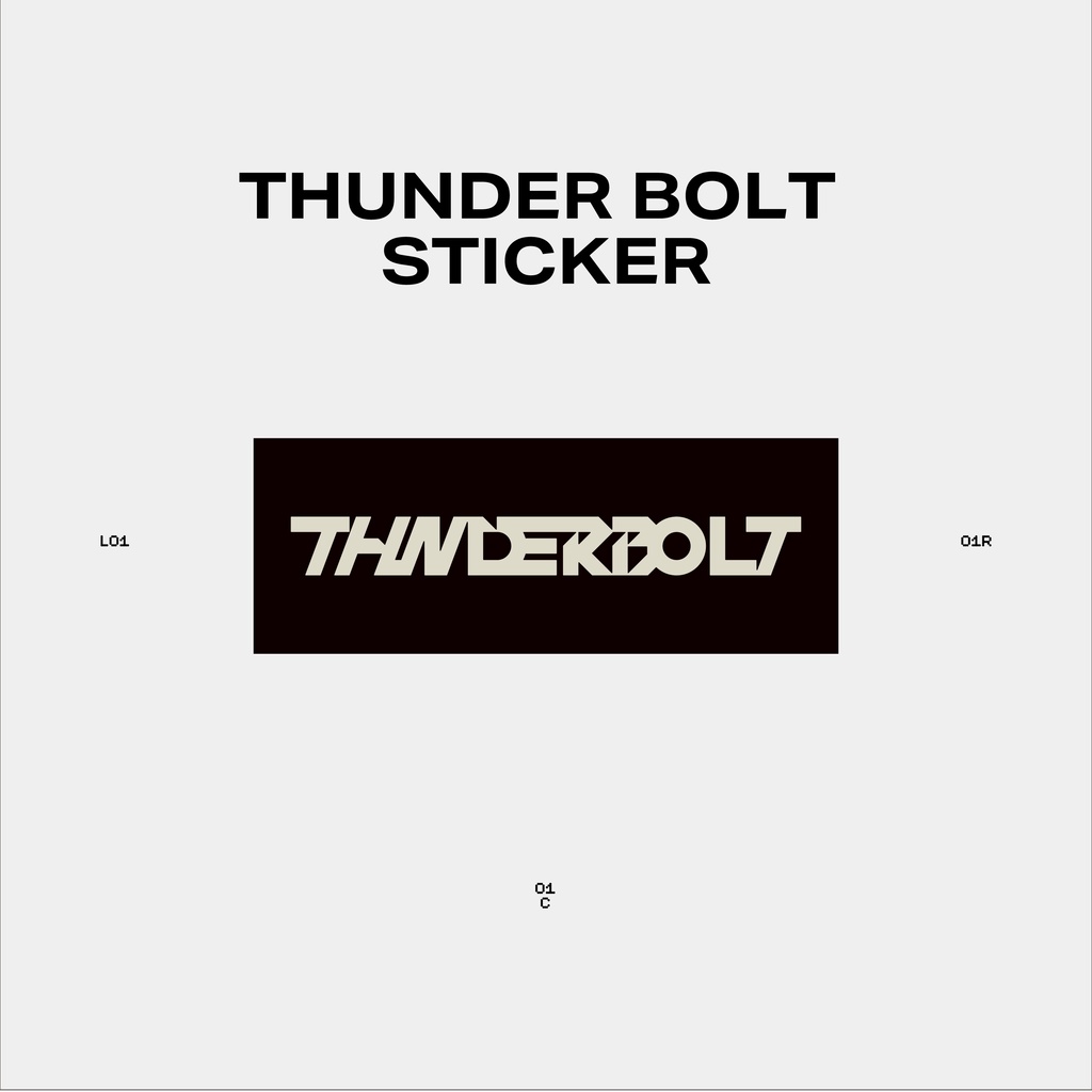 THUNDER BOLT STICKER x2
