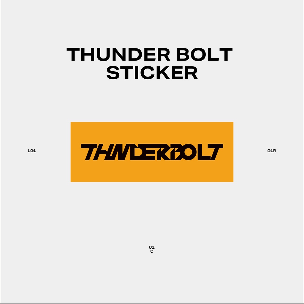 THUNDER BOLT STICKER x2