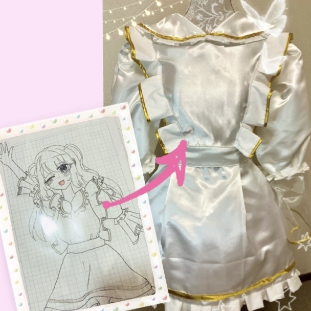 【親子共同作品】☆大きめフリルのワンピース☆