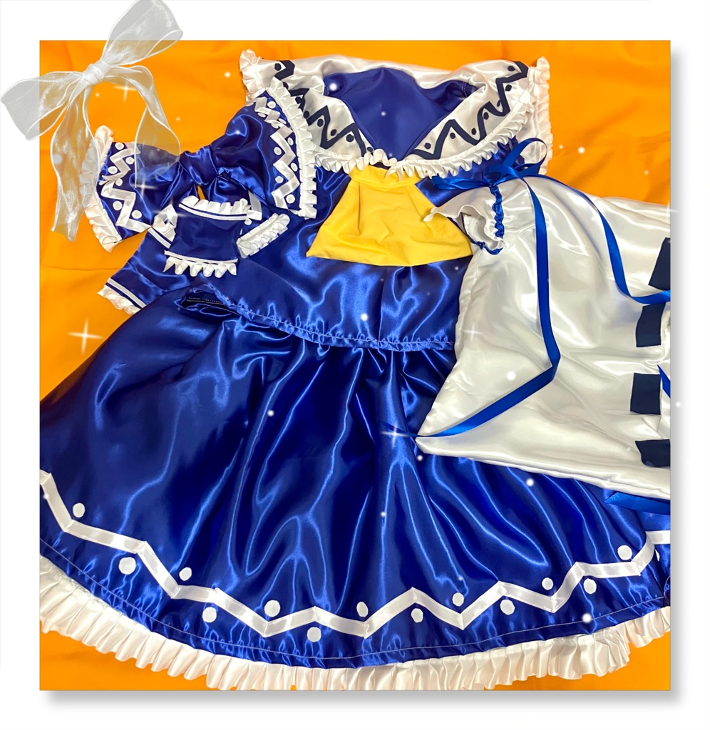 1着限定♪【親子共同作品】〜東方project(ロストワード)〜　青霊夢　コスプレ衣装セット　【M】