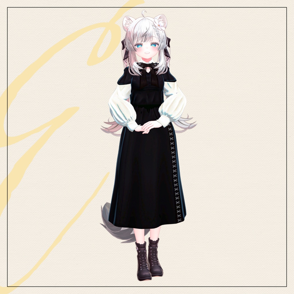 【セミ対応衣装】ホックワンピース【3D衣装】