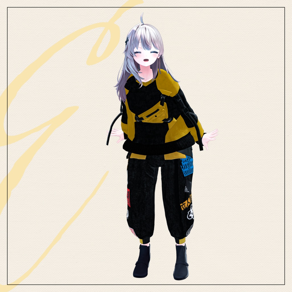 【セミ対応衣装】メッセンジャーMIXスウェット(アウター)【3D衣装】