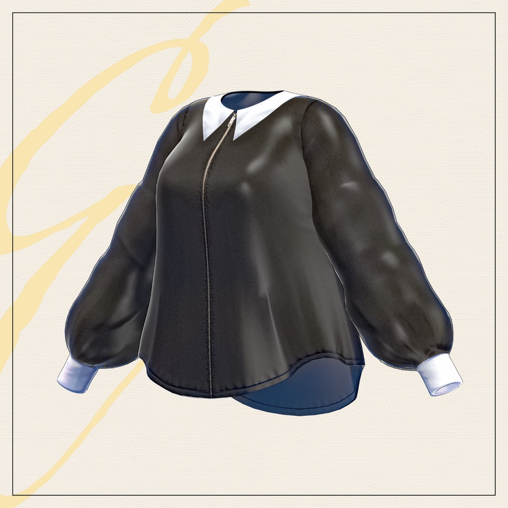 【セミ対応衣装】透け感アウター【3D衣装】