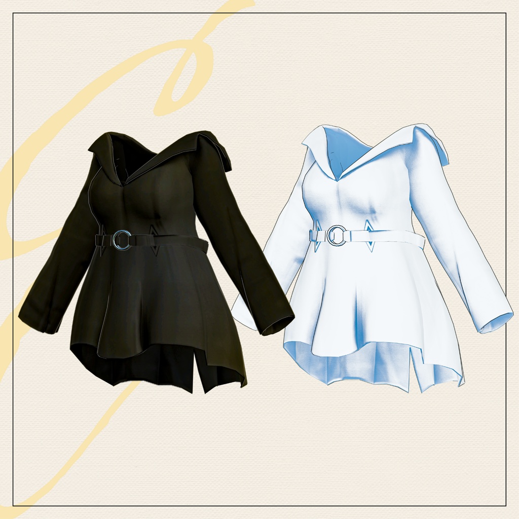 【セミ対応衣装】プルオーバージャケット(アウター)【3D衣装】