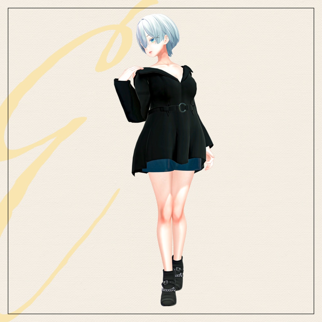 【セミ対応衣装】プルオーバージャケット(アウター)【3D衣装】