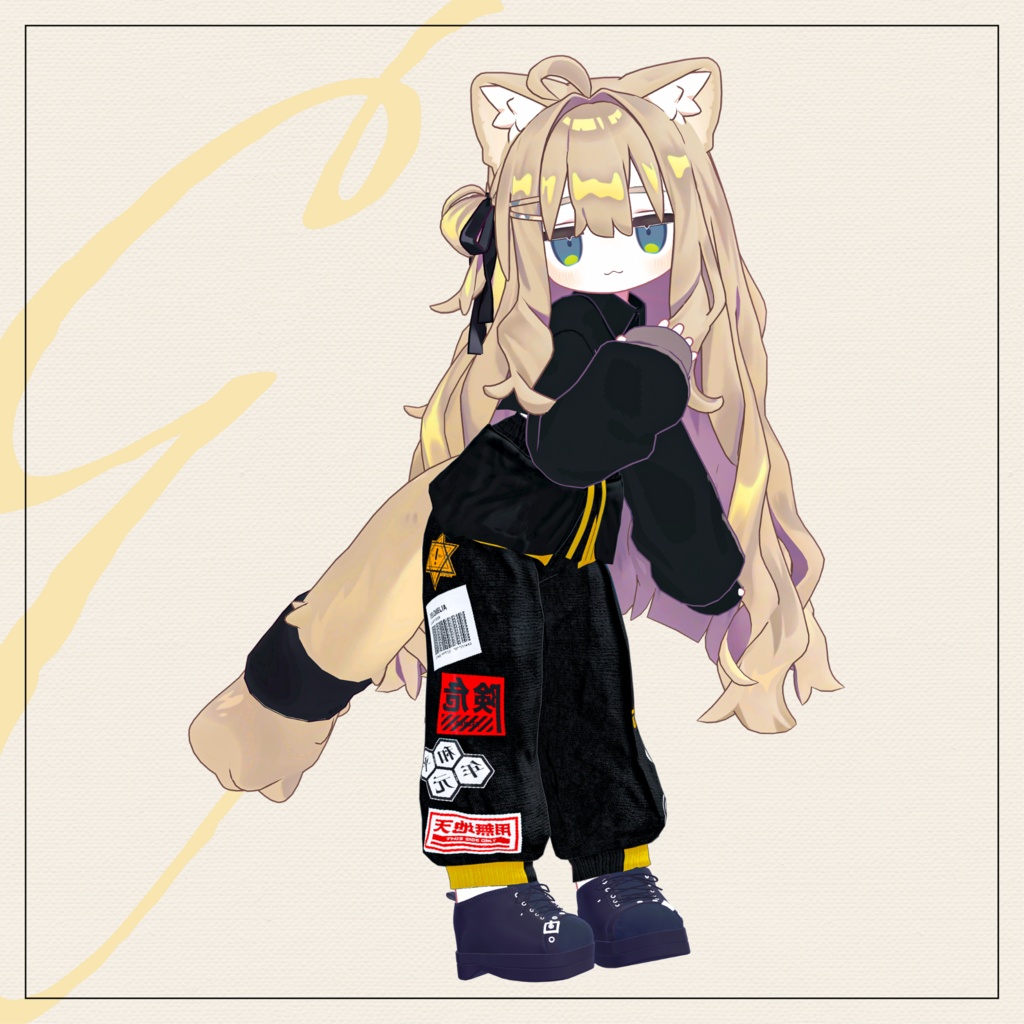 【セミ対応衣装】マルチラベルスウェットパンツ(ボトムス)【3D衣装】