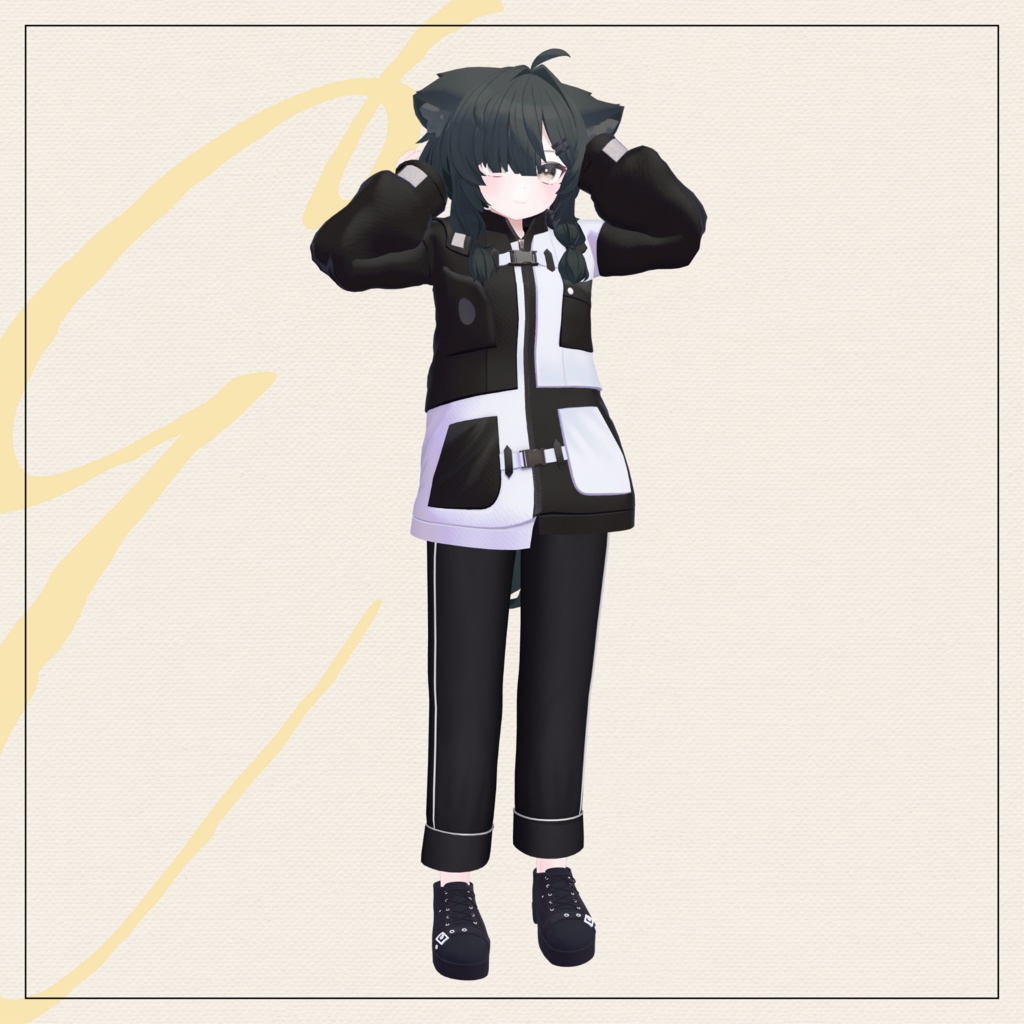 【セミ対応衣装】モダンシューズ【3D衣装】