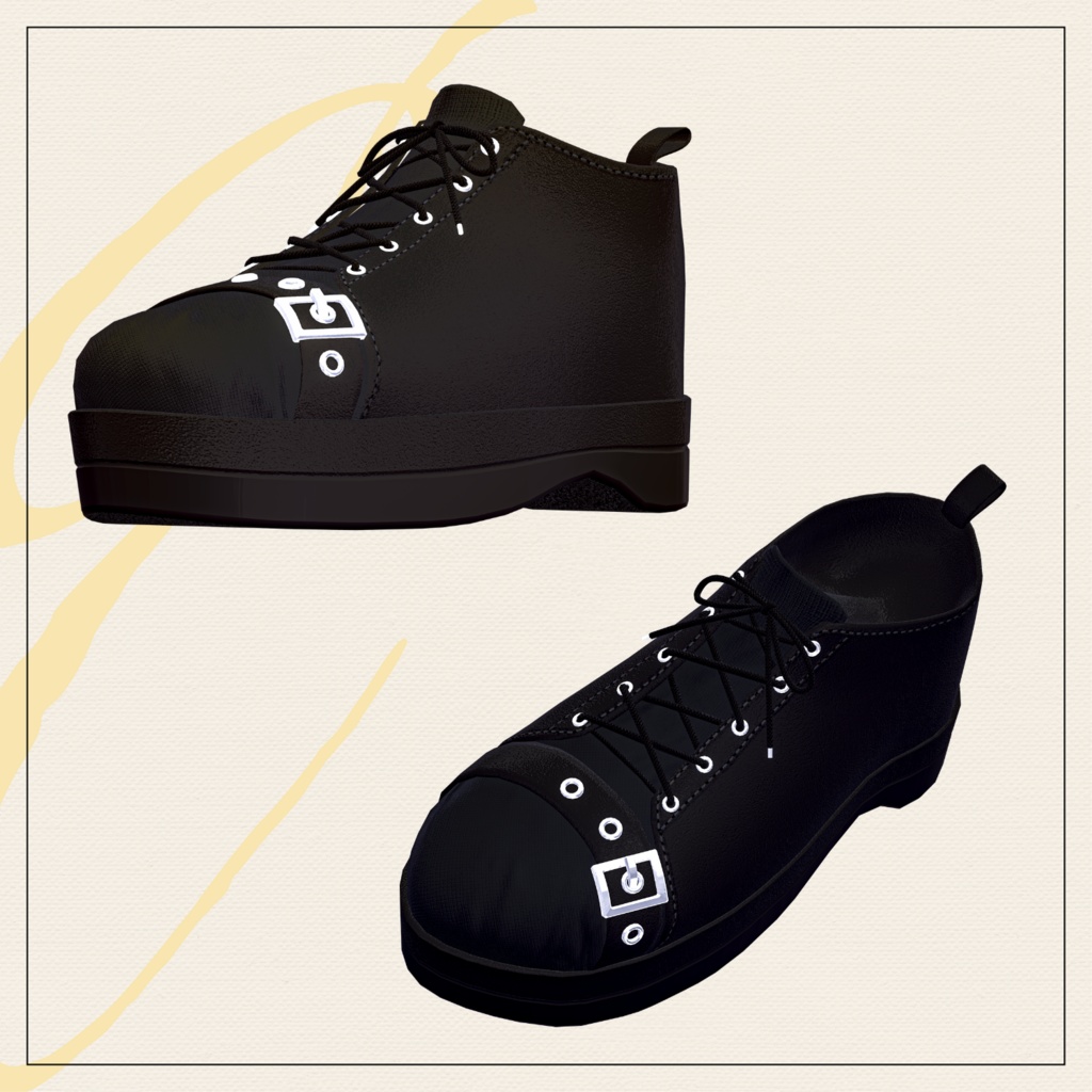 【セミ対応衣装】モダンシューズ【3D衣装】