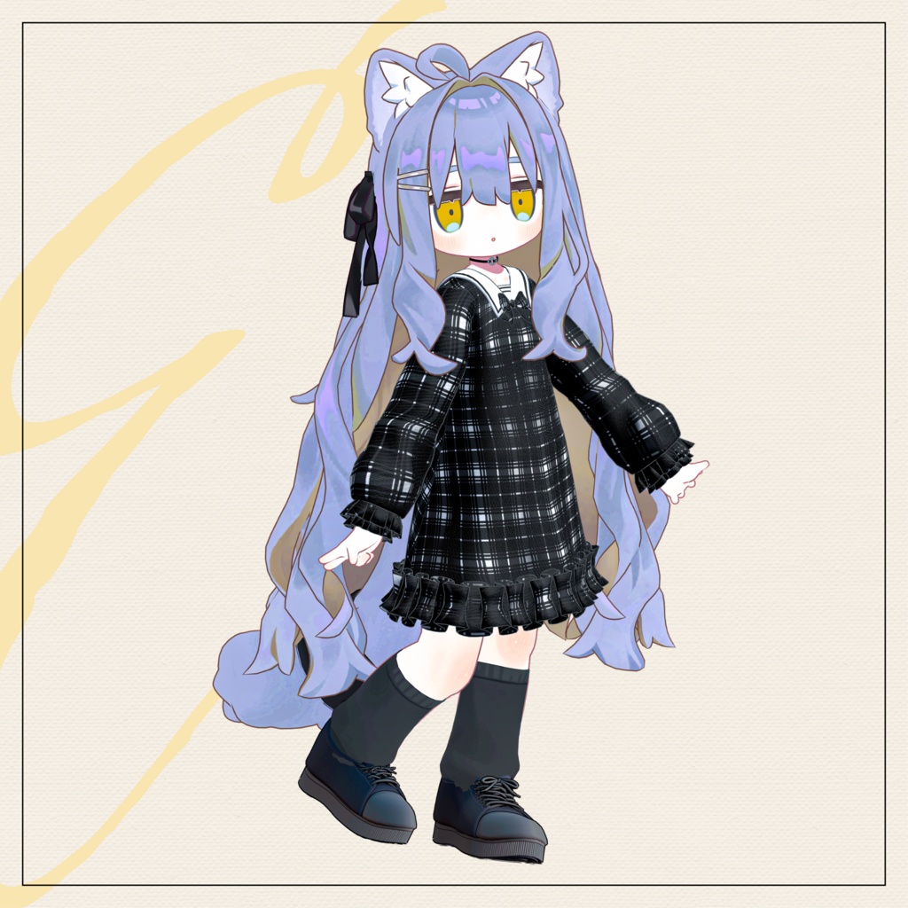 【セミ対応衣装】セーラーカラーAラインワンピース【3D衣装】