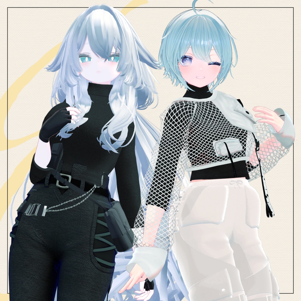 【セミ対応衣装】エボニータートルニット(インナー)【3D衣装】