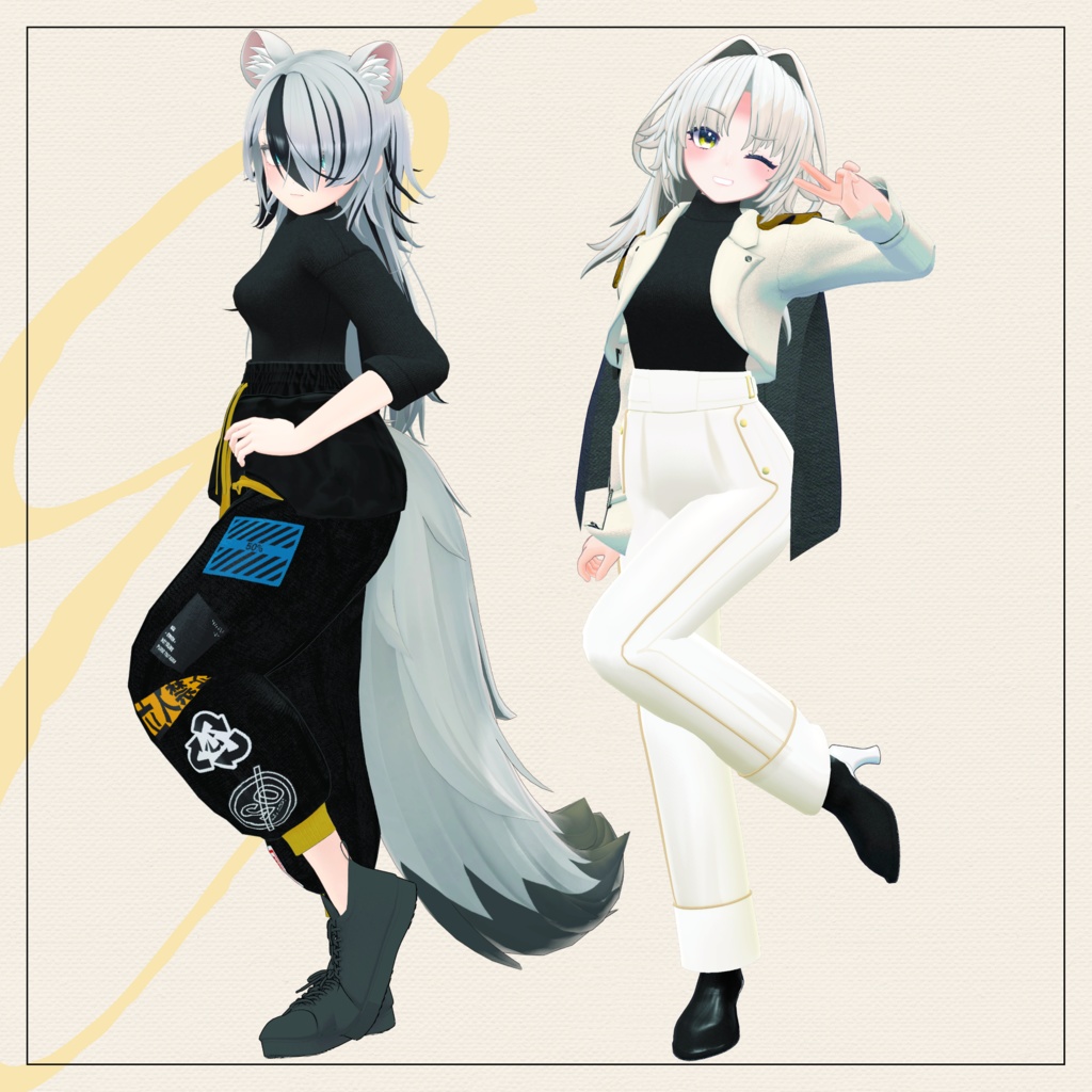 【セミ対応衣装】エボニータートルニット(インナー)【3D衣装】