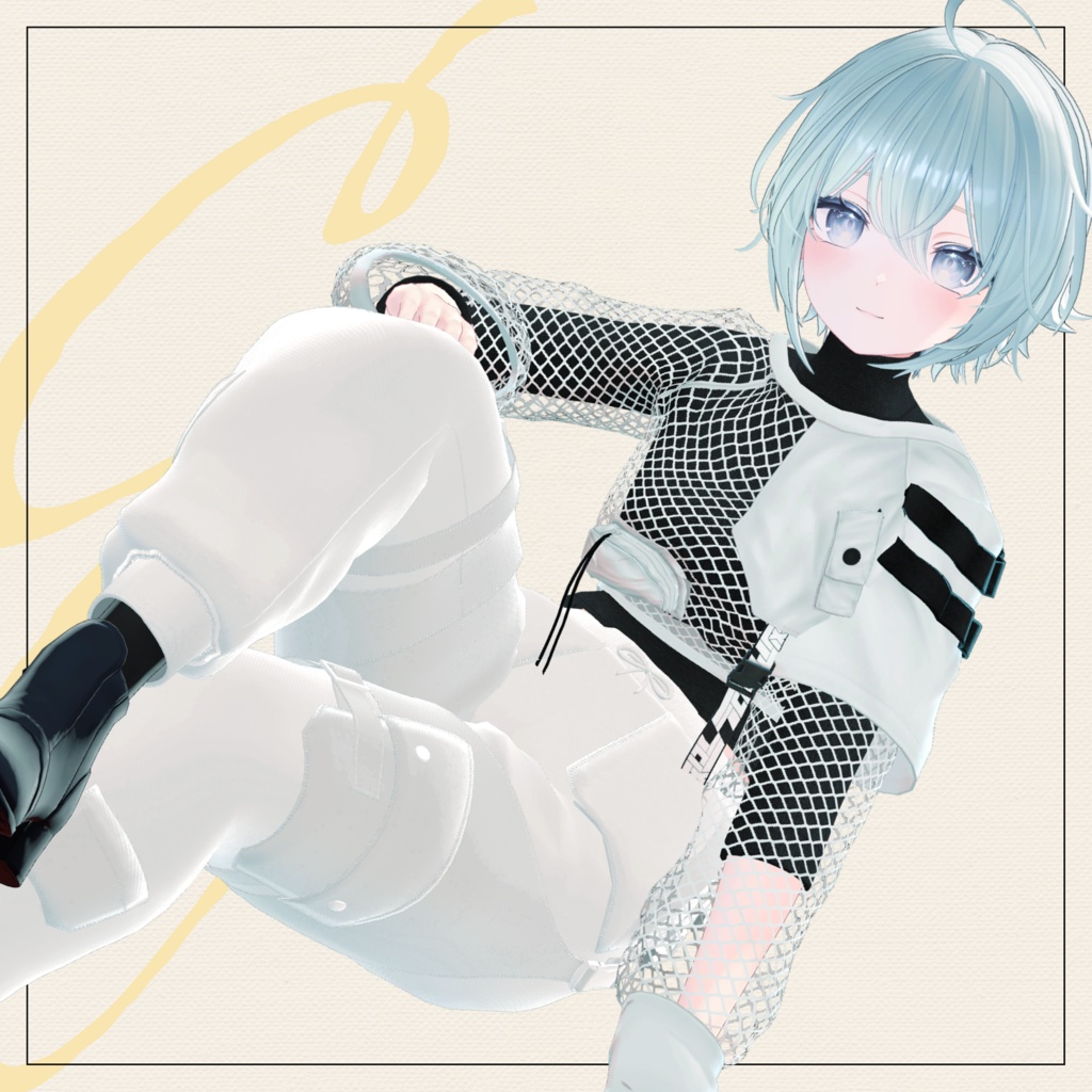 【セミ対応衣装】エボニータートルニット(インナー)【3D衣装】