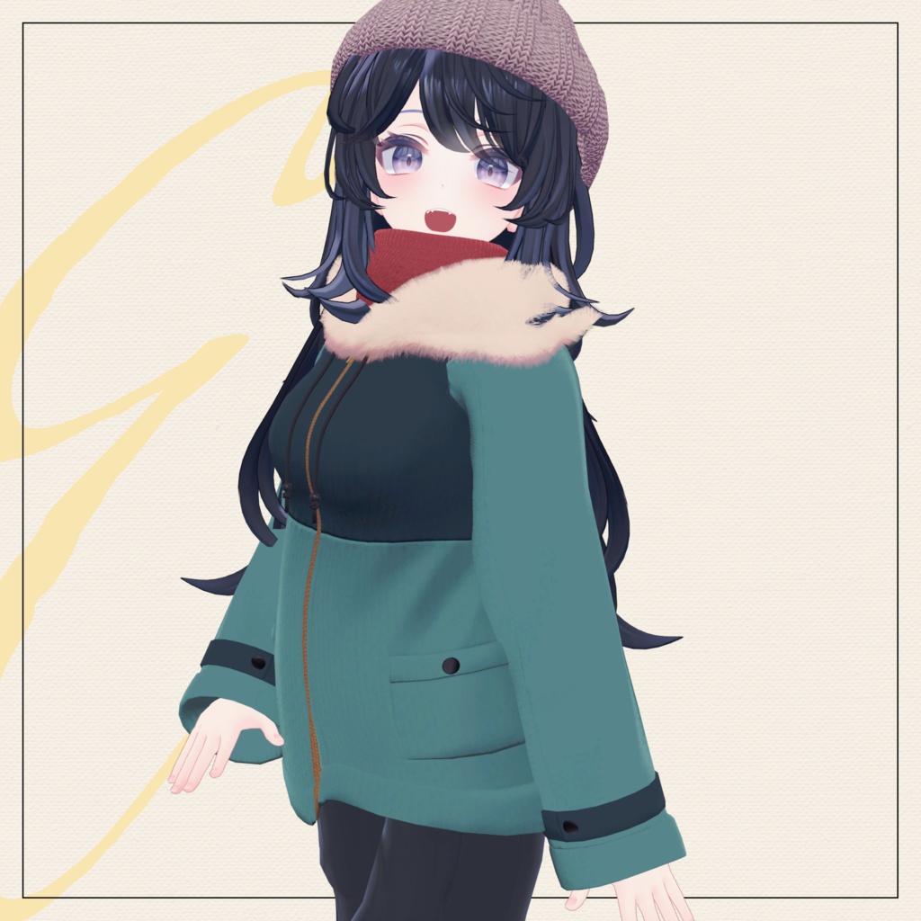 【セミ対応衣装】Winter_Snow_Down (アウター)【3D衣装】