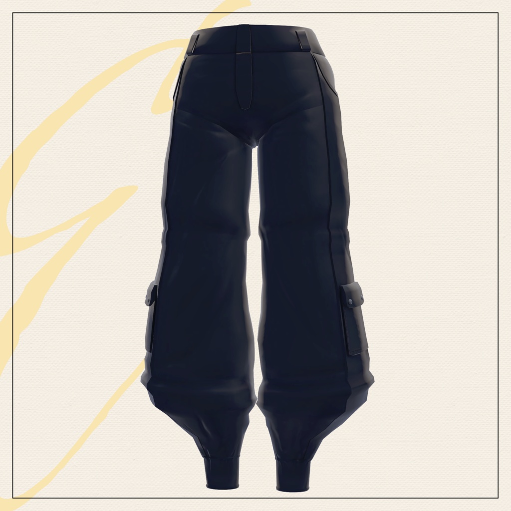 【セミ対応衣装】Winter_Snow_Down (ボトムス)【3D衣装】