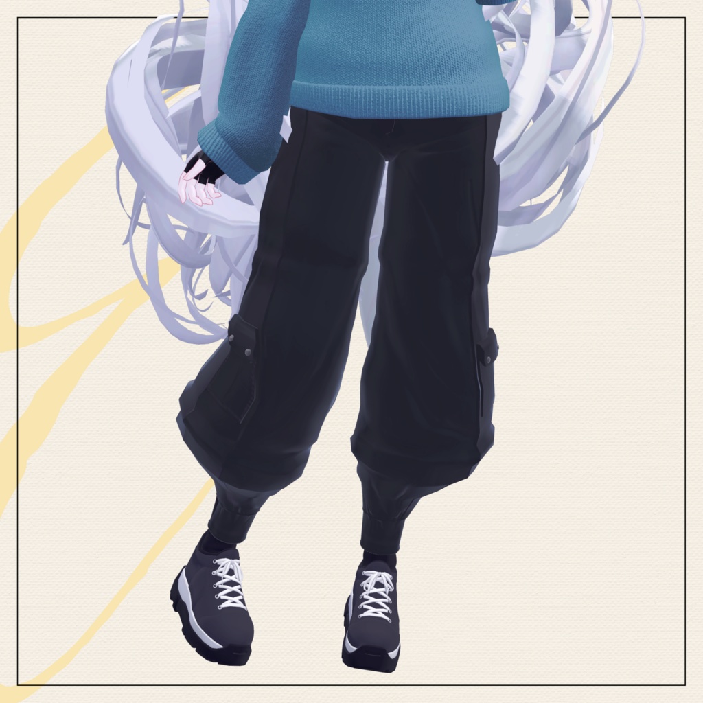 【セミ対応衣装】Winter_Snow_Down (ボトムス)【3D衣装】