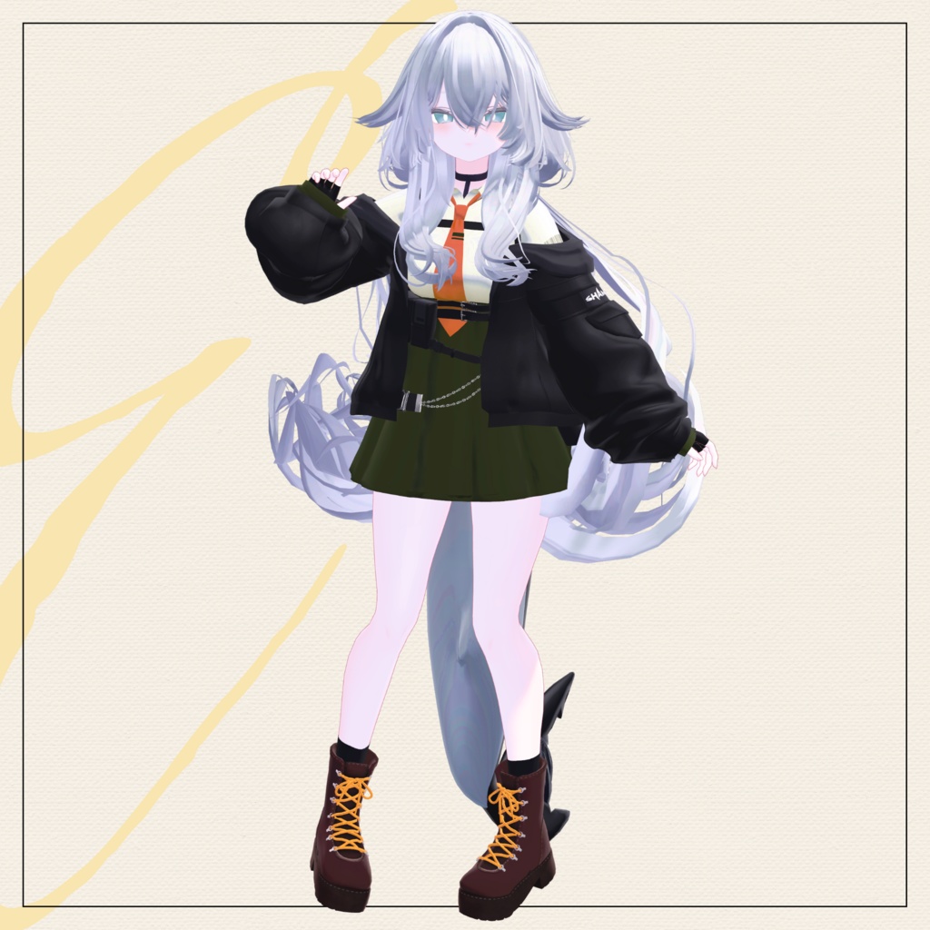 【セミ対応衣装】Winter_Snow_Down (シューズ)【3D衣装】