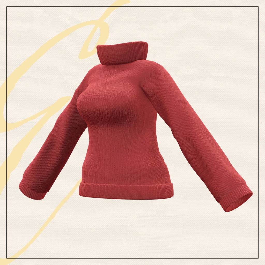 【セミ対応衣装】Winter_Snow_Down (インナー)【3D衣装】